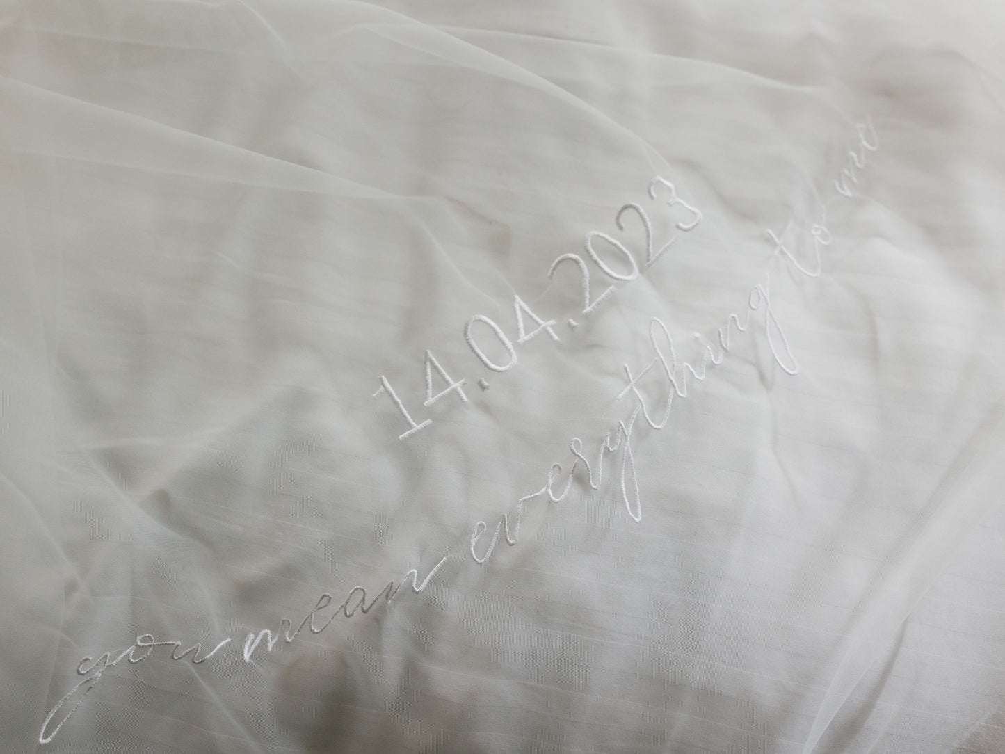 Ella ~ Personalised Embroidered Veil