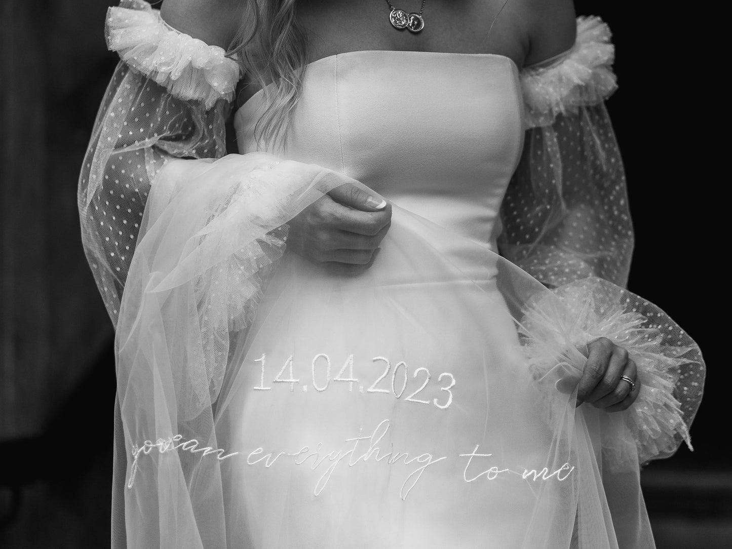 Ella ~ Personalised Embroidered Veil