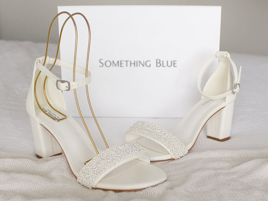 Darcy - Ivory White Pearl Beaded Wedding Shoes